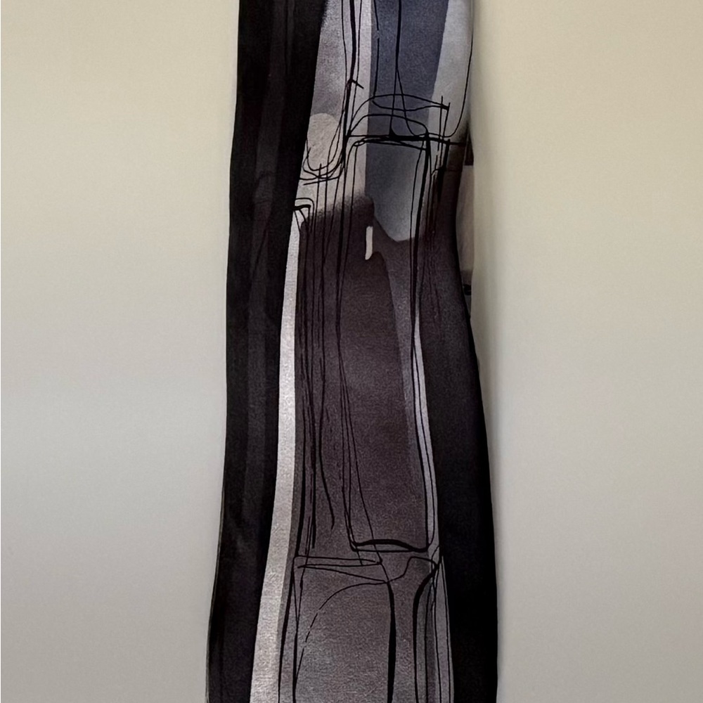 J. Garcia Abstract Black and Gray Tie